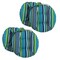 16-inch Outdoor Spun Polyester Tufted Chair Cushion (Set of 4) - Pike Azure